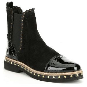 Free People Atlas Studded Suede Chelsea Booties